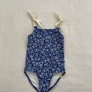 Summersalt One Piece Blue and White Floral Swimsuit, size 6T